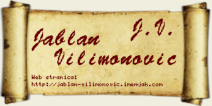 Jablan Vilimonović vizit kartica